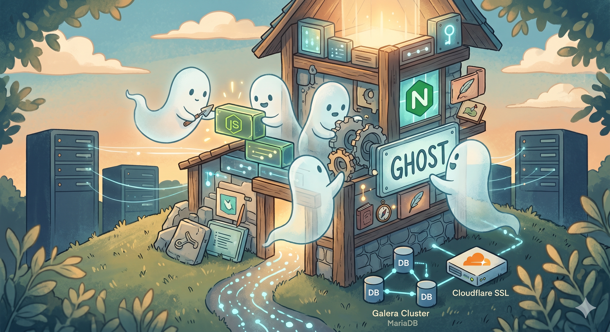 Ghost + MariaDB Galera Cluster @ Ubuntu 24.04 セットアップ